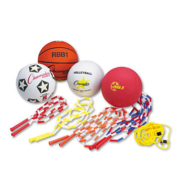 Champion Sports Physical Education Kit With 7 Balls, 14 Jump Ropes, Assorted Colors freeshipping - TVN Wholesale
